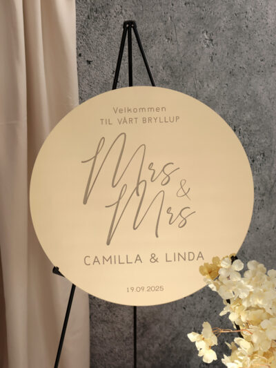 VELKOMSTSKILT TIL BRUDEPARET (v8)