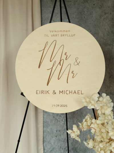 VELKOMSTSKILT TIL BRUDEPARET (v9)