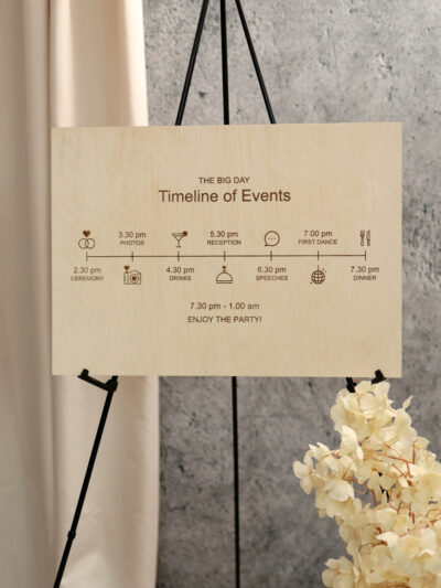 TIDSLINJESKILT TIL BRYLLUP